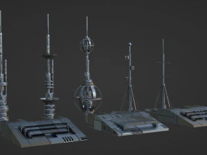 A set of fantastic devices 3D Model