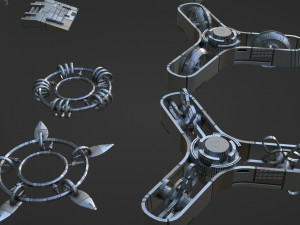 A set of fantastic devices 3D Модель