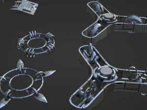 A set of fantastic devices 3D Model