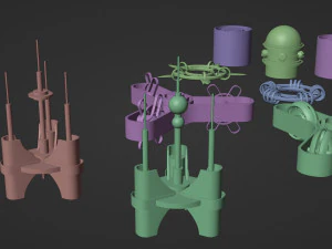 A set of fantastic devices 3D Model