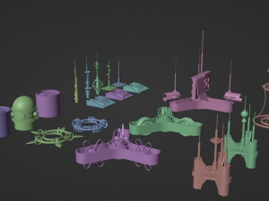 A set of fantastic devices 3D Модель