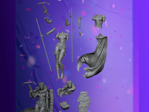 DC COMICS BATMAN HUSH HUNTRESS STL buy 1 get 2 models 3D print 3D Print Model