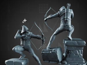 DC COMICS GREEN ARROW ARCHER STL buy 1 get 2 models 3D print Model Cetak 3D