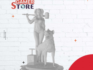 DC COMICS HARLEY QUINN STL CON HYENA compre 1 y obtenga 2 modelos Modelo de impresin 3D Modelo de impresión 3D