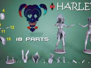 Figure harley quinn STL buy 1 get 2 models 3D print 3D Print Model
