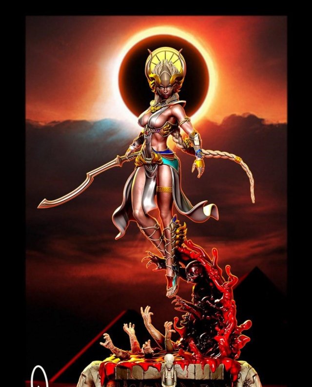 Sekhmet Ballares STL buy 1 get 2 models 3D print model 3D 프린트 모델 .c4d .max .obj .3ds .fbx .stl .blend 