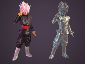 Figure Super Saiyan Rose STL buy 1 get 2 models 3D print 3D Print Model