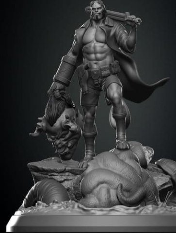 Figure Hellboy STL buy 1 get 2 models 3D print 3D Print Model .c4d .max .obj .3ds .fbx .stl .blend 