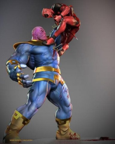 Deadpool vs thanos STL buy 1 get 2 models 3D print model Modelo de Impressão 3D .c4d .max .obj .3ds .fbx .stl .blend 