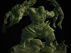 Hulk VS Wolverine Washed STL buy 1 get 2 models 3D print model 3D-Druckmodell