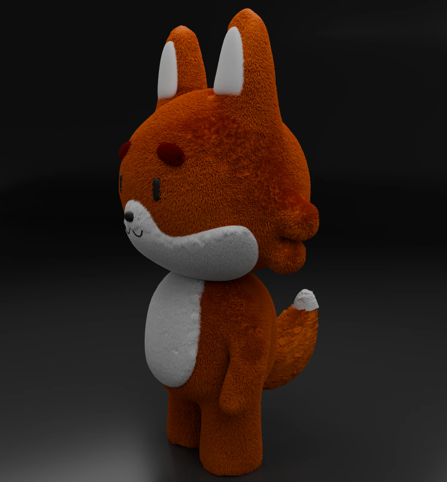 Fox toy 3D Model .c4d .max .obj .3ds .fbx .stl .blend 