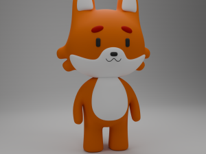 Fox toy 3D मॉडल