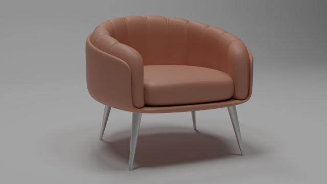 Armchair 3D Model .c4d .max .obj .3ds .fbx .stl .blend 