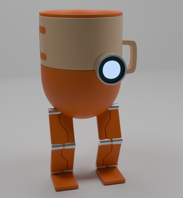 Cup robot 3Dモデル .c4d .max .obj .3ds .fbx .stl .blend 