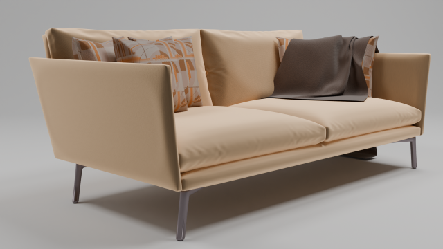 Sofa model 3D 模型 .c4d .max .obj .3ds .fbx .stl .blend 