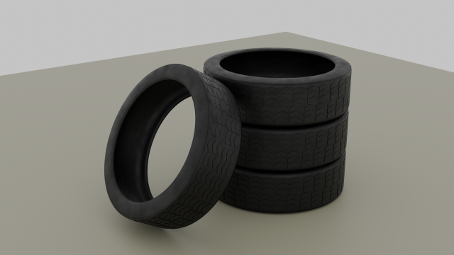 Rubber Tires 3D Model .c4d .max .obj .3ds .fbx .stl .blend 