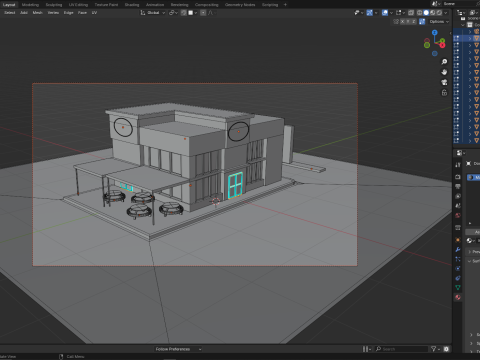 Restaurant Modèle 3D
