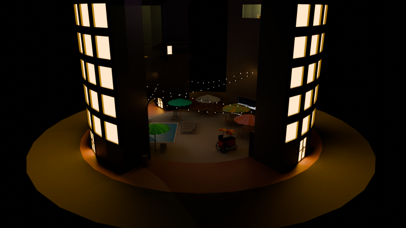 Small City Model 3D .c4d .max .obj .3ds .fbx .stl .blend 