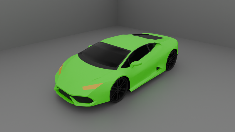 Low Poly Super Car 1 3D Model .c4d .max .obj .3ds .fbx .stl .blend 