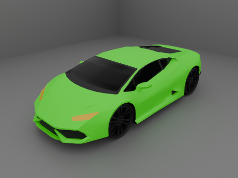 Low Poly Super Car 1 Model 3D