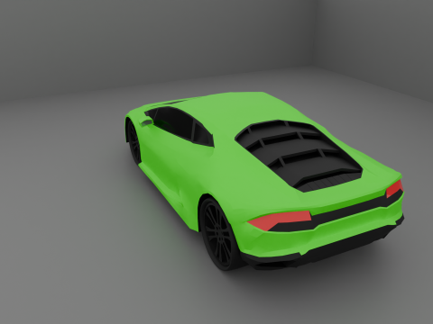 Low Poly Super Car 1 3D Model