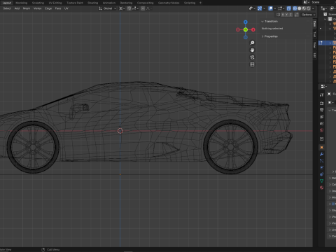 Low Poly Super Car 1 3D Model