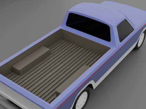 Low Poly Pickup Truck 1 Model 3D