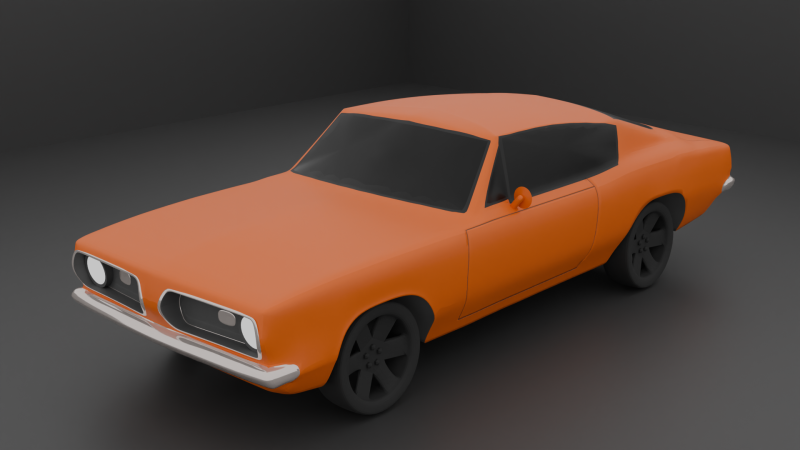 Low Poly Muscle Car 1 Modelo 3D .c4d .max .obj .3ds .fbx .stl .blend 