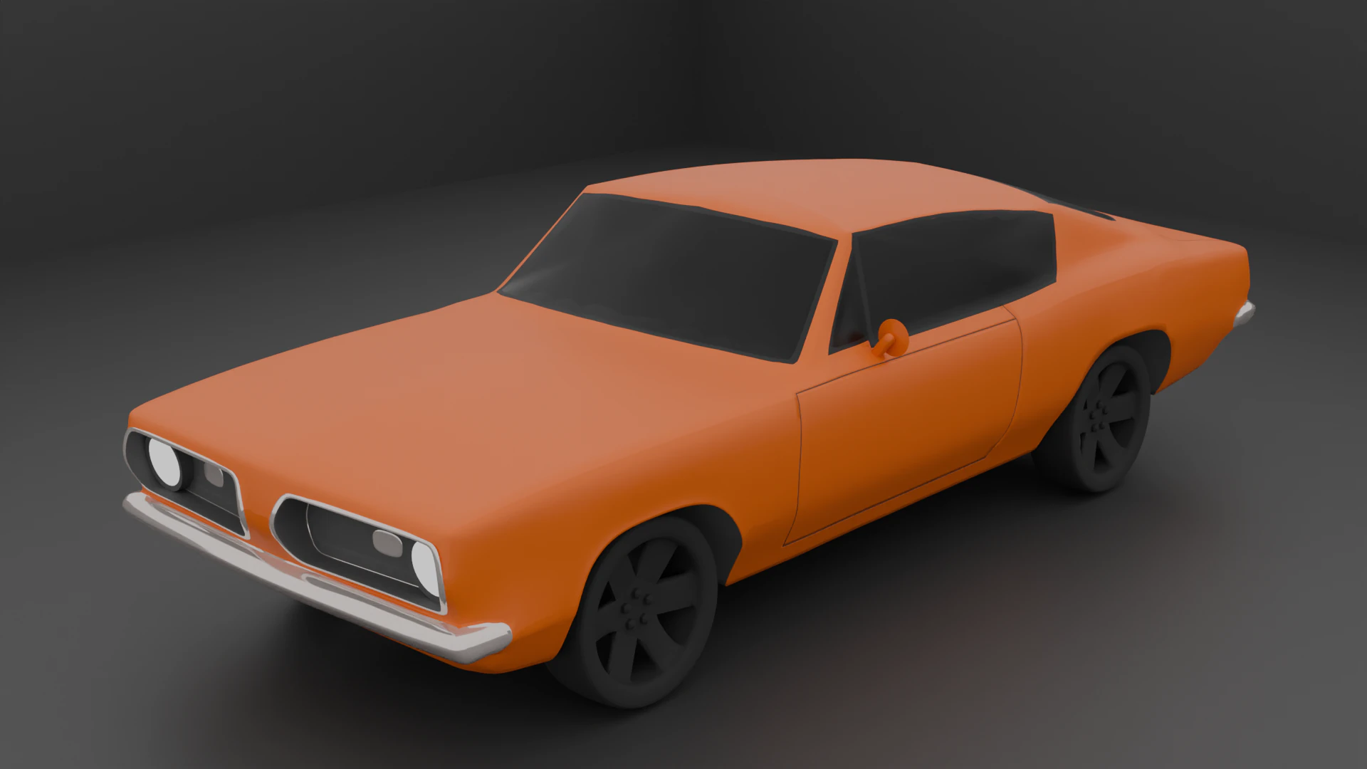 Carro muscular baixo poli 1 Modelo 3D .c4d .max .obj .3ds .fbx .stl .blend 