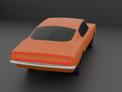 Low Poly Muscle Car 1 Modelo 3D