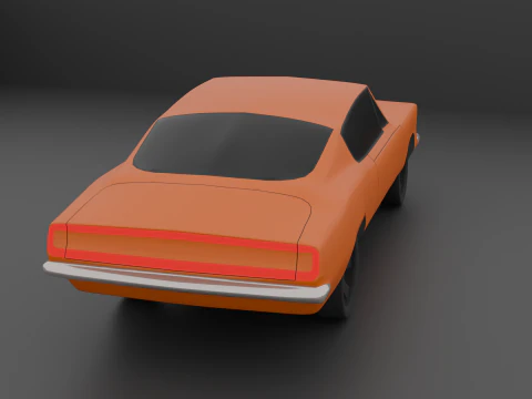 Carro muscular baixo poli 1 Modelo 3D