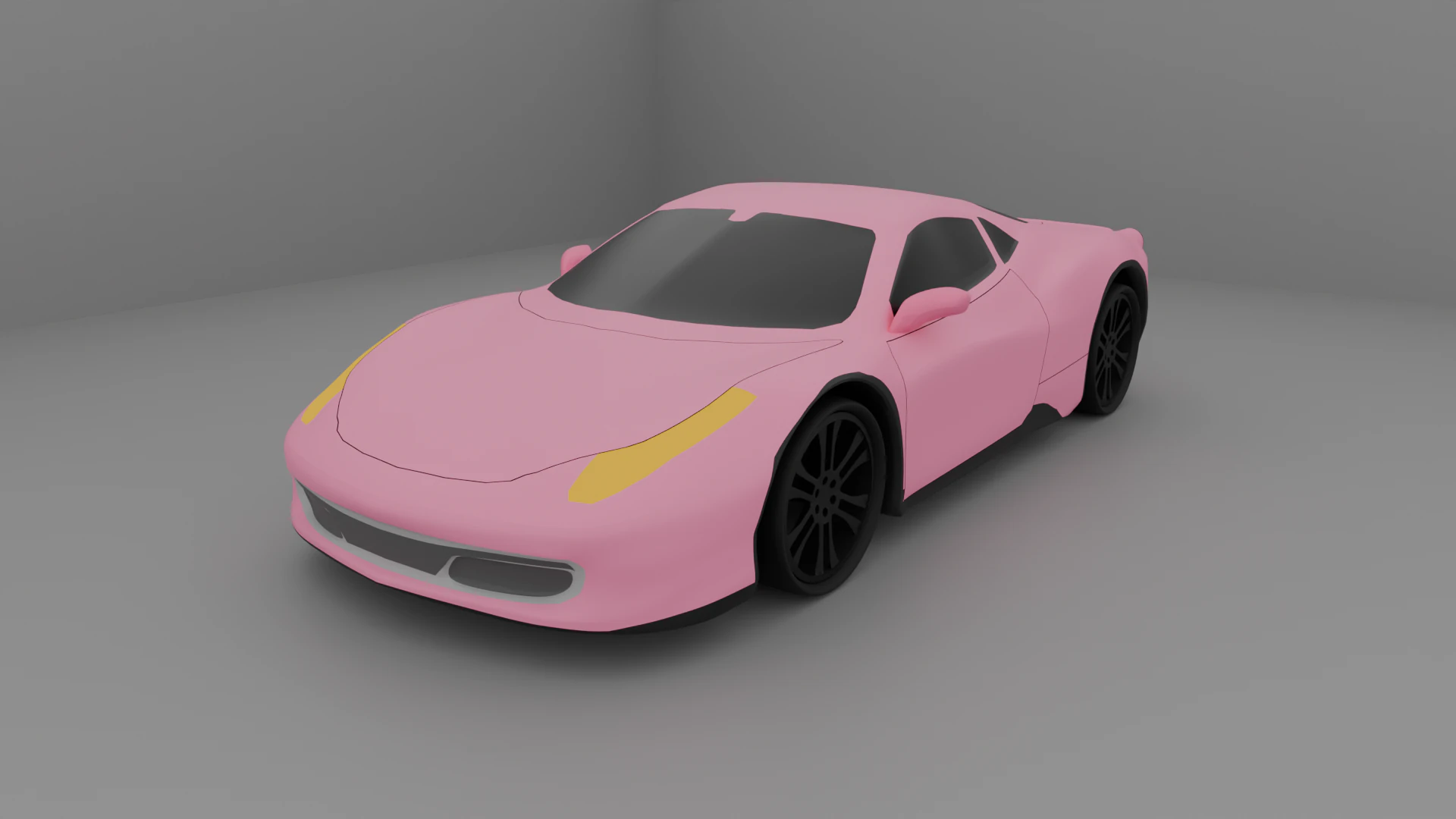 Low Poly Super Car 2 3D Model .c4d .max .obj .3ds .fbx .stl .blend