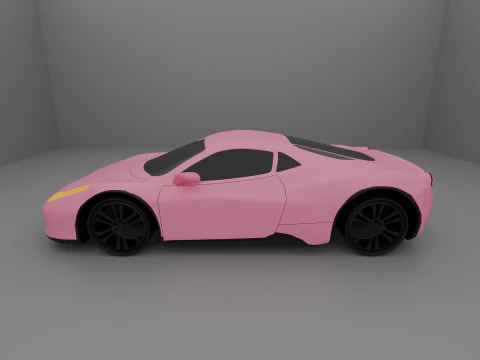 Low Poly Super Car 2 3D Model