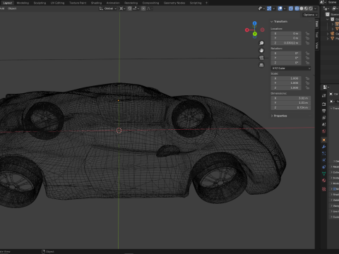 Low Poly Super Car 2 Modelo 3D