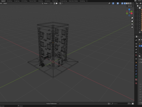 Low Poly Urban Building 1 Modelo 3D