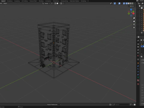 Low Poly Urban Building 1 3D Model
