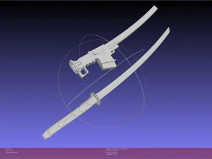 Metal Gear Rising Jetstream Sam Muramasa Schwert- und Scheidenbaugruppe 3D Druckmodell