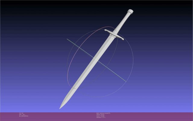 Konosuba Darkness Sword Printable Assembly Modello di stampa 3D .c4d .max .obj .3ds .fbx .stl .blend 