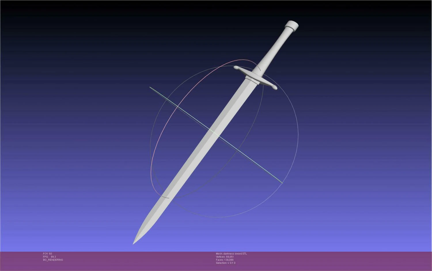 Konosuba Darkness Sword Printable Assembly 3D Print Model .c4d .max .obj .3ds .fbx .stl .blend