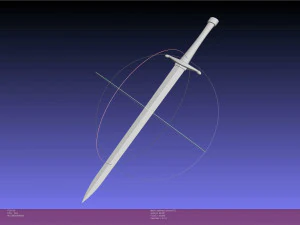 Perakitan Cetak Pedang Kegelapan Konosuba Model Cetak 3D