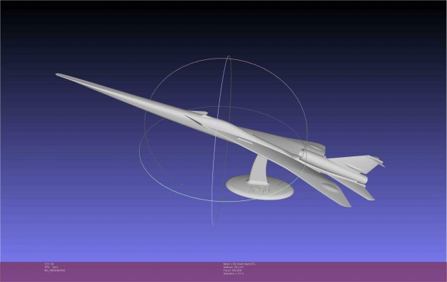 X-59 Quesst Model 3Dプリントモデル .c4d .max .obj .3ds .fbx .stl .blend 