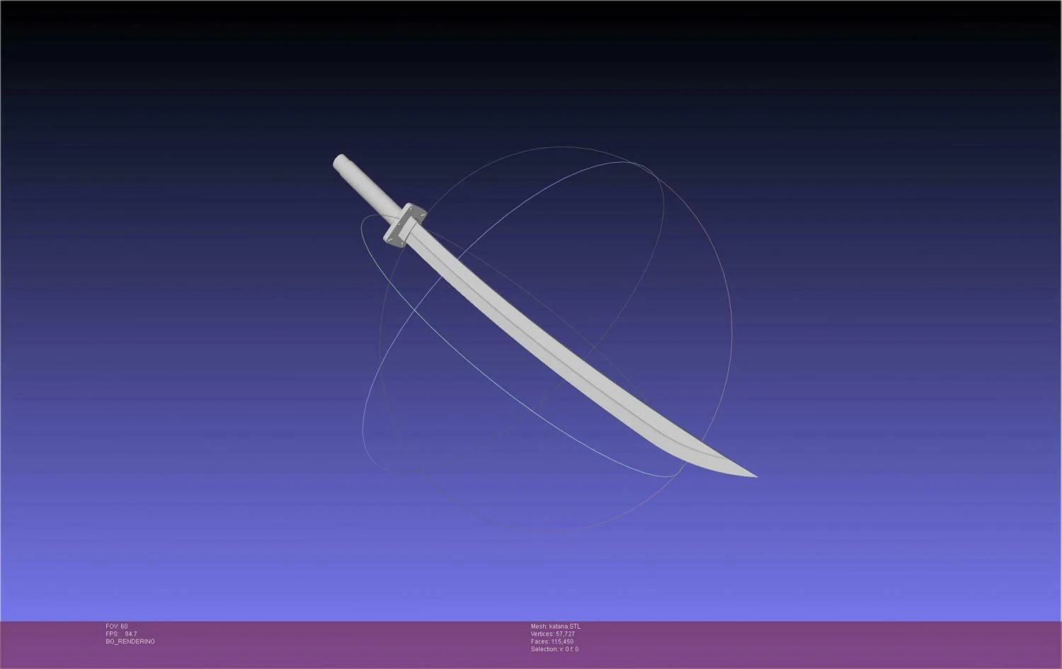 Dr Stone Katana Printable Assembly 3D Print Model .c4d .max .obj .3ds .fbx .stl .blend