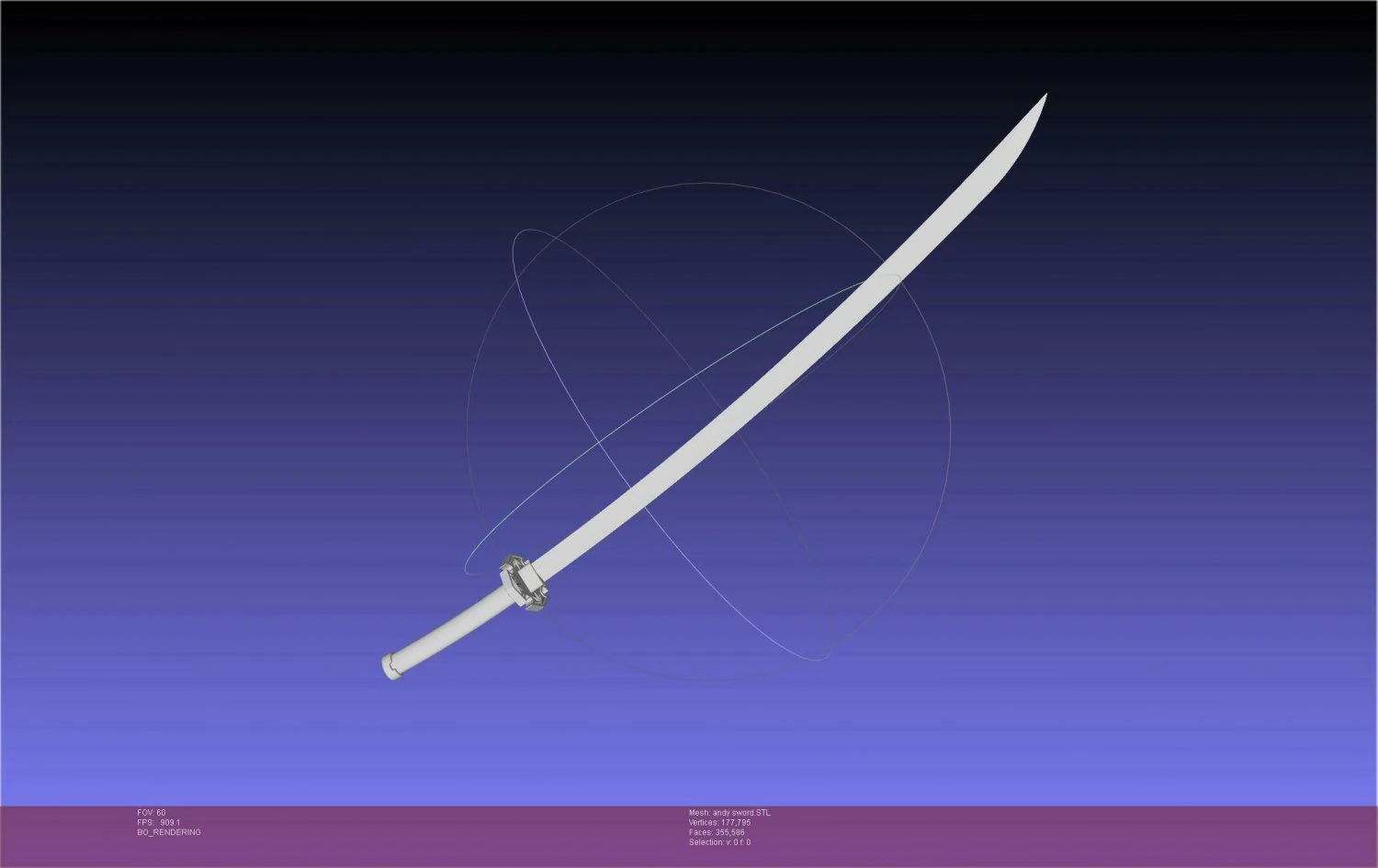 Undead Unluck Andy Sword Assembly 3D Print Model .c4d .max .obj .3ds .fbx .stl .blend