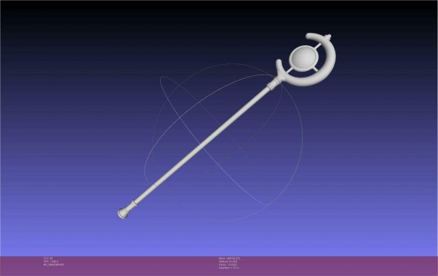 Frieren Staff Printable Assembly Modelo de Impressão 3D .c4d .max .obj .3ds .fbx .stl .blend 