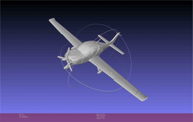 SR22 Cirrus Airplane Printable Miniature Modelo de impresión 3D .c4d .max .obj .3ds .fbx .stl .blend 