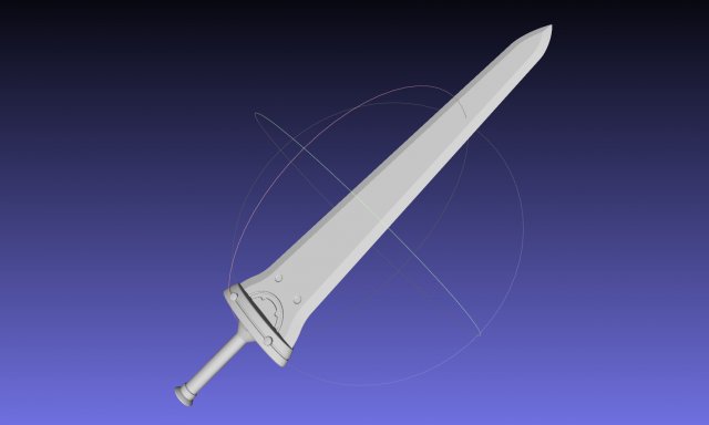 Sword Art Online Kirito ALO Spriggin Broadsword 3D 打印模型 .c4d .max .obj .3ds .fbx .stl .blend 