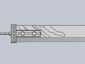 Final Fantasy Buster Sword Printable Replica 3Dプリントモデル