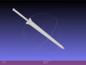Sword Art Online Kirito Ordinal Scale Main Sword 3D Print Model