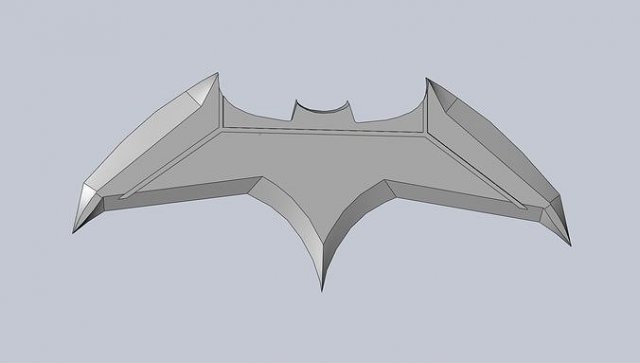 Basic Batman Batarang 3D-printmodel .c4d .max .obj .3ds .fbx .stl .blend 