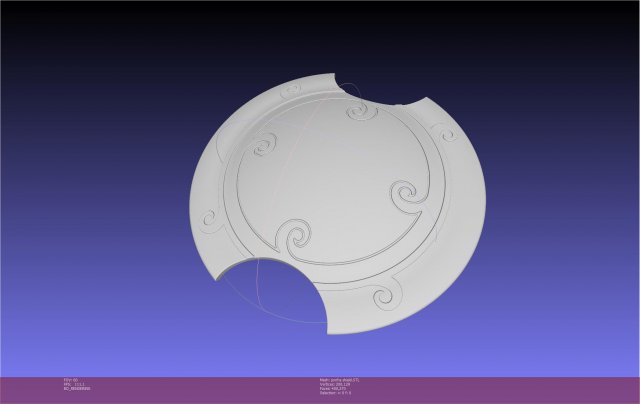 RWBY Pyrrha Nikos Shield Printable Assembly 3Dプリントモデル .c4d .max .obj .3ds .fbx .stl .blend 
